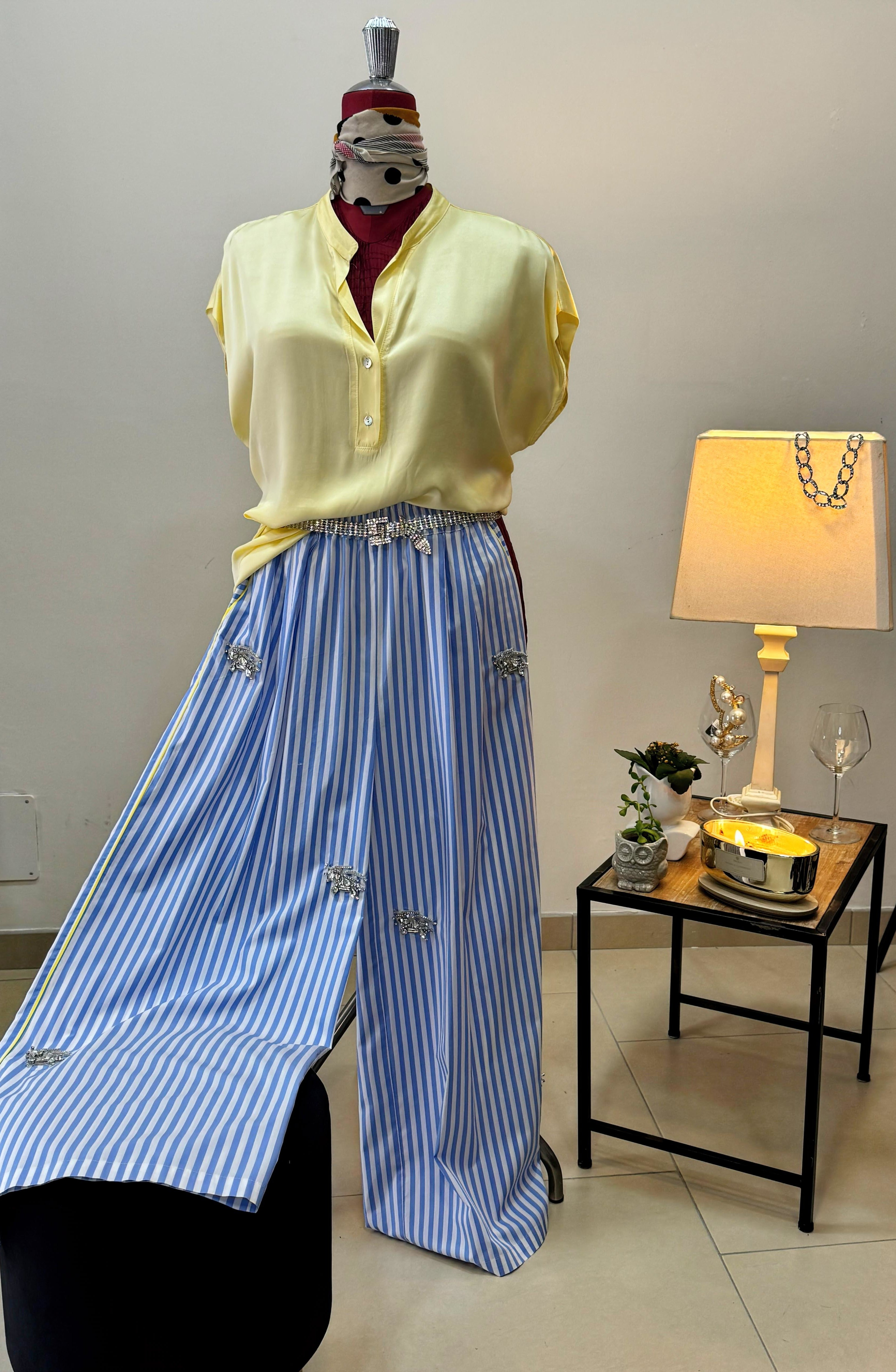 BLUSA IN SATIN MANICA SCESA