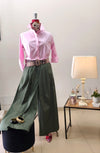 PANTALONE IN COTONE CON ELASTICO IN VITA