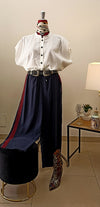 PANTALONE TUTA CON BANDE LATERALI IN SETA LAVATA