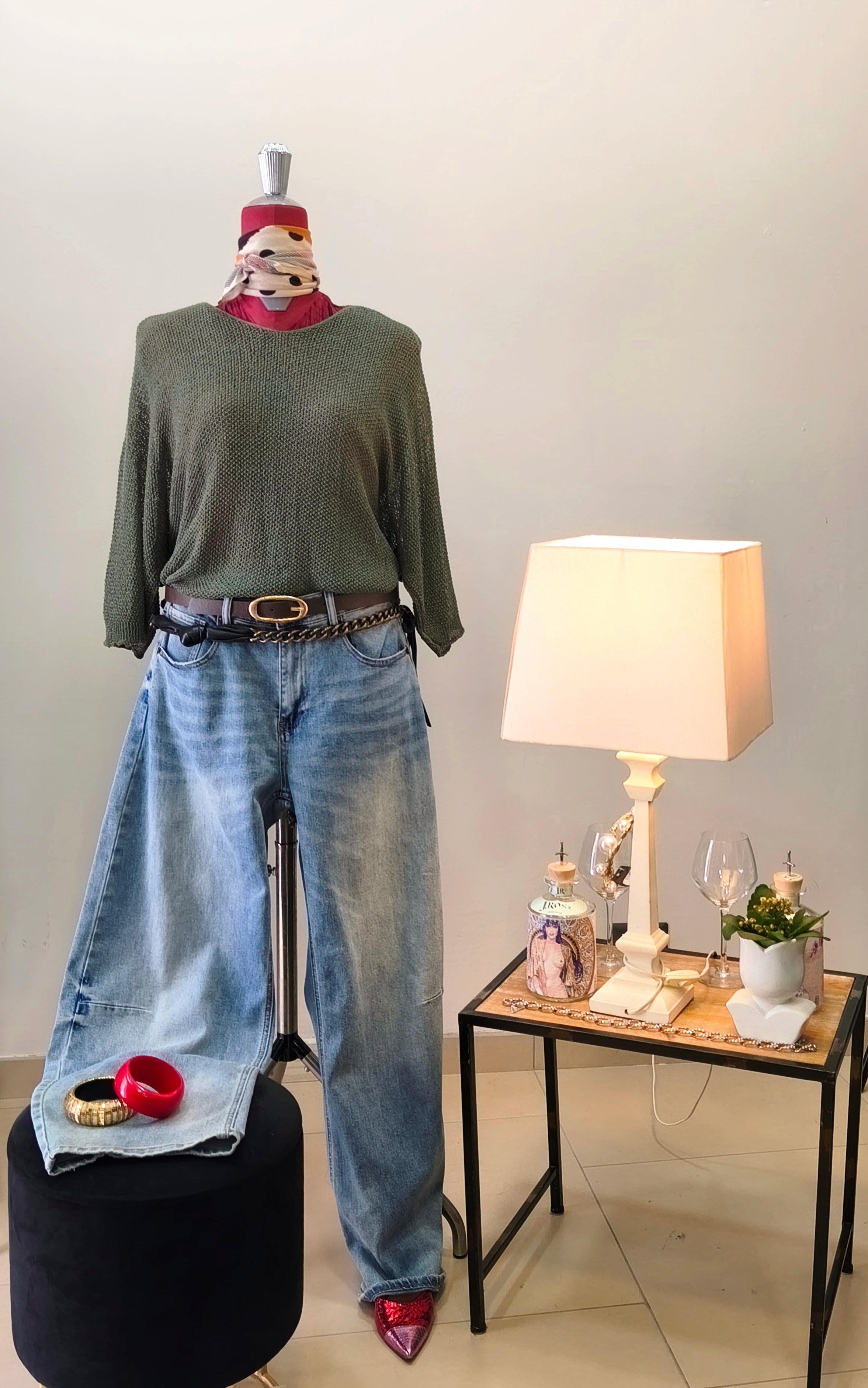 JEANS BALOON CON LAVAGGIO SABBIATO