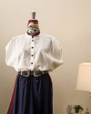 CAMICIA COTONE CON MANICA SCESA A GIRO PIEGHE
