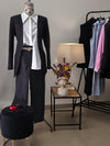 PANTALONE COTONE CINOS A POIS CON TASCHE